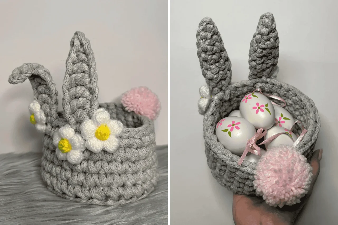 Free Bunny Basket Crochet Pattern