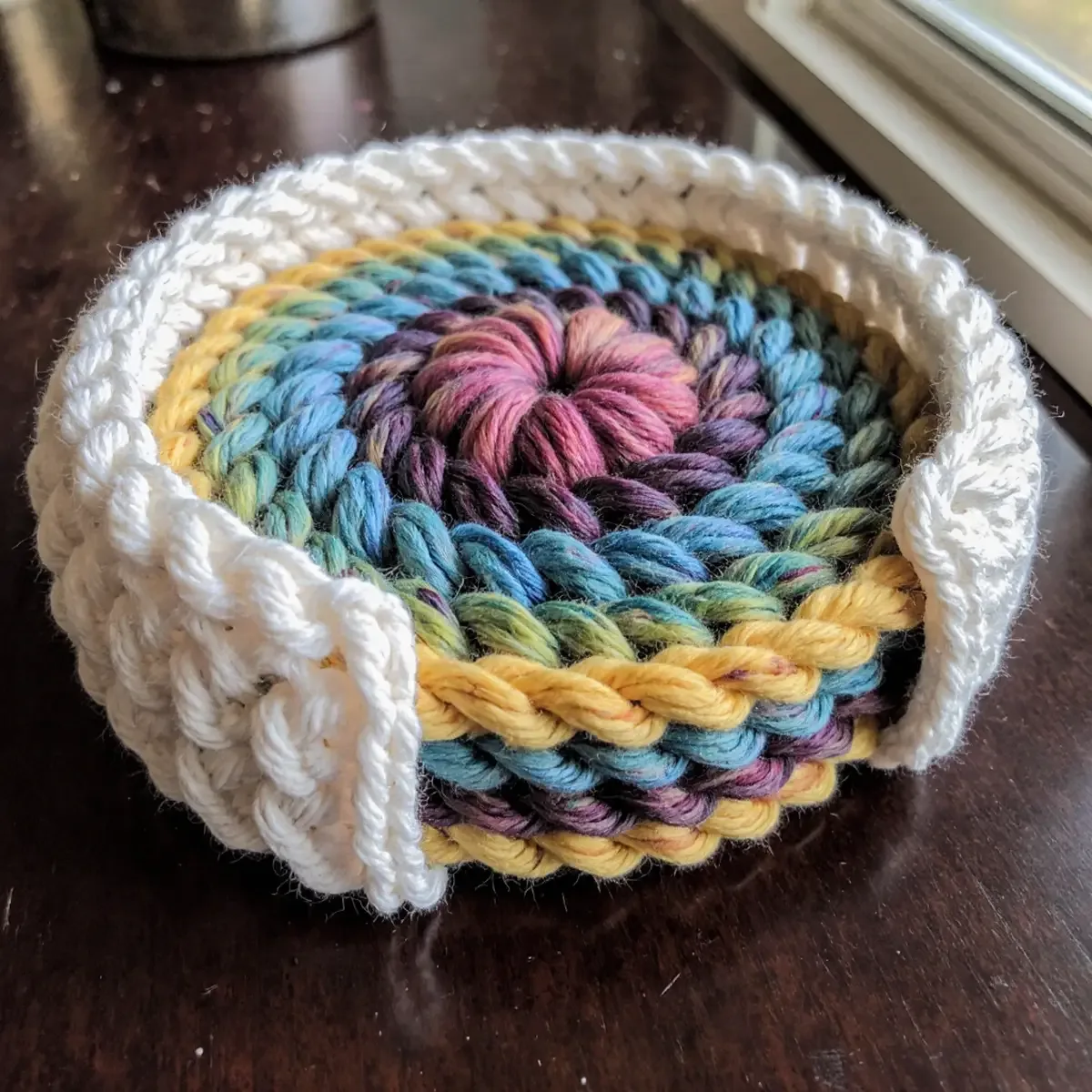 Stylish Crochet Coaster and Holder Pattern