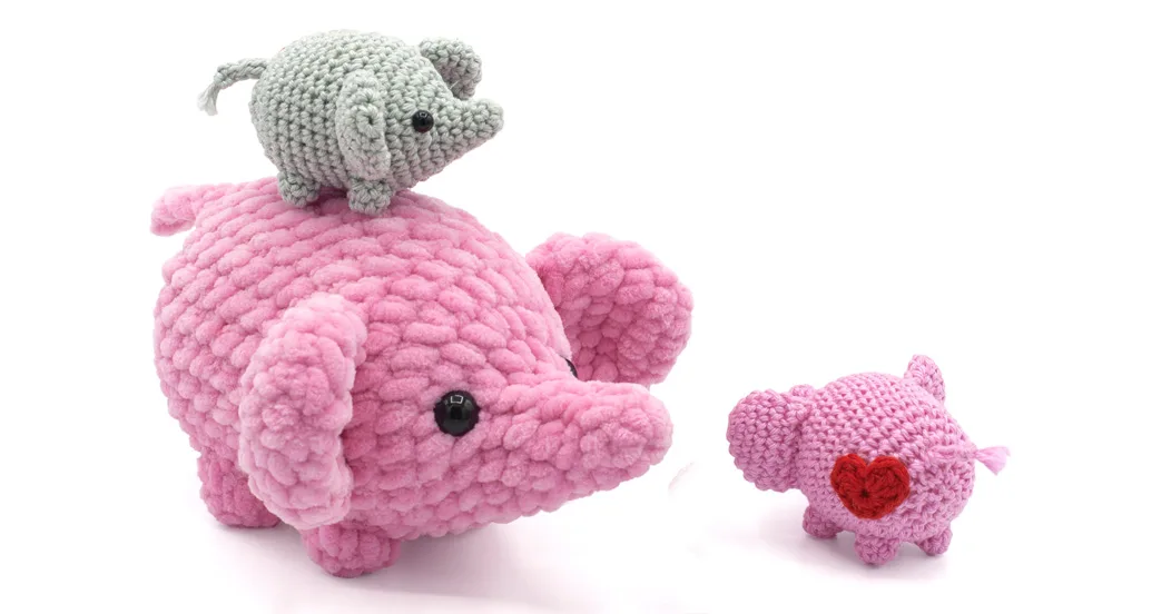Free Elephant Amigurumi Crochet Pattern - Almost No Sew Delight
