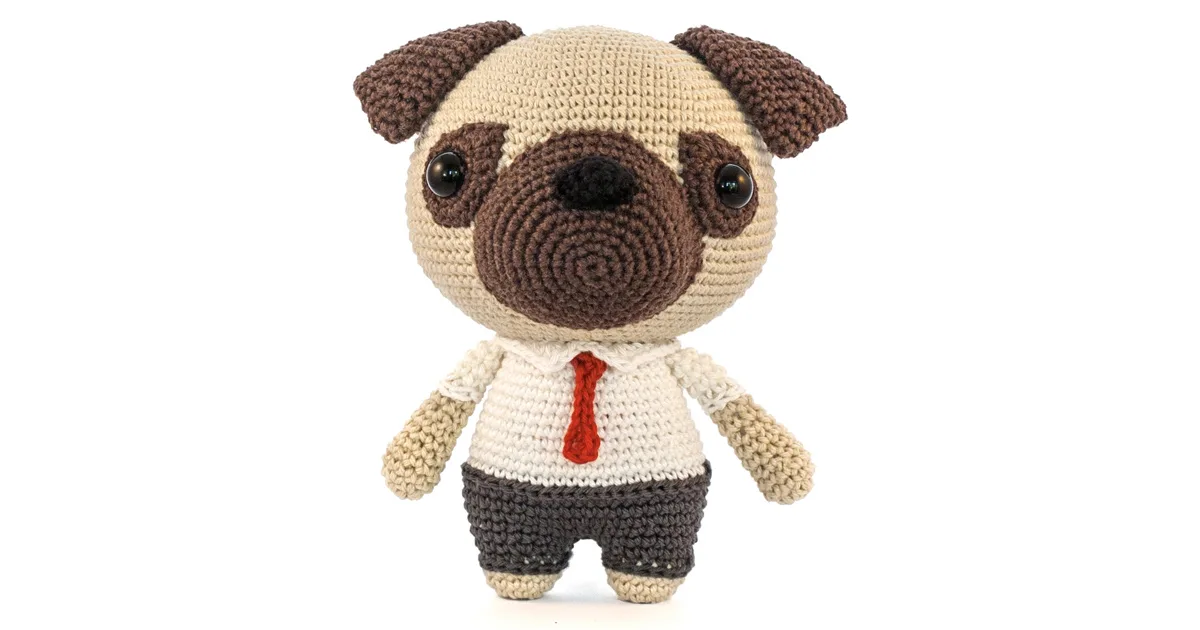 Mr. Pug Amigurumi Crochet Pattern