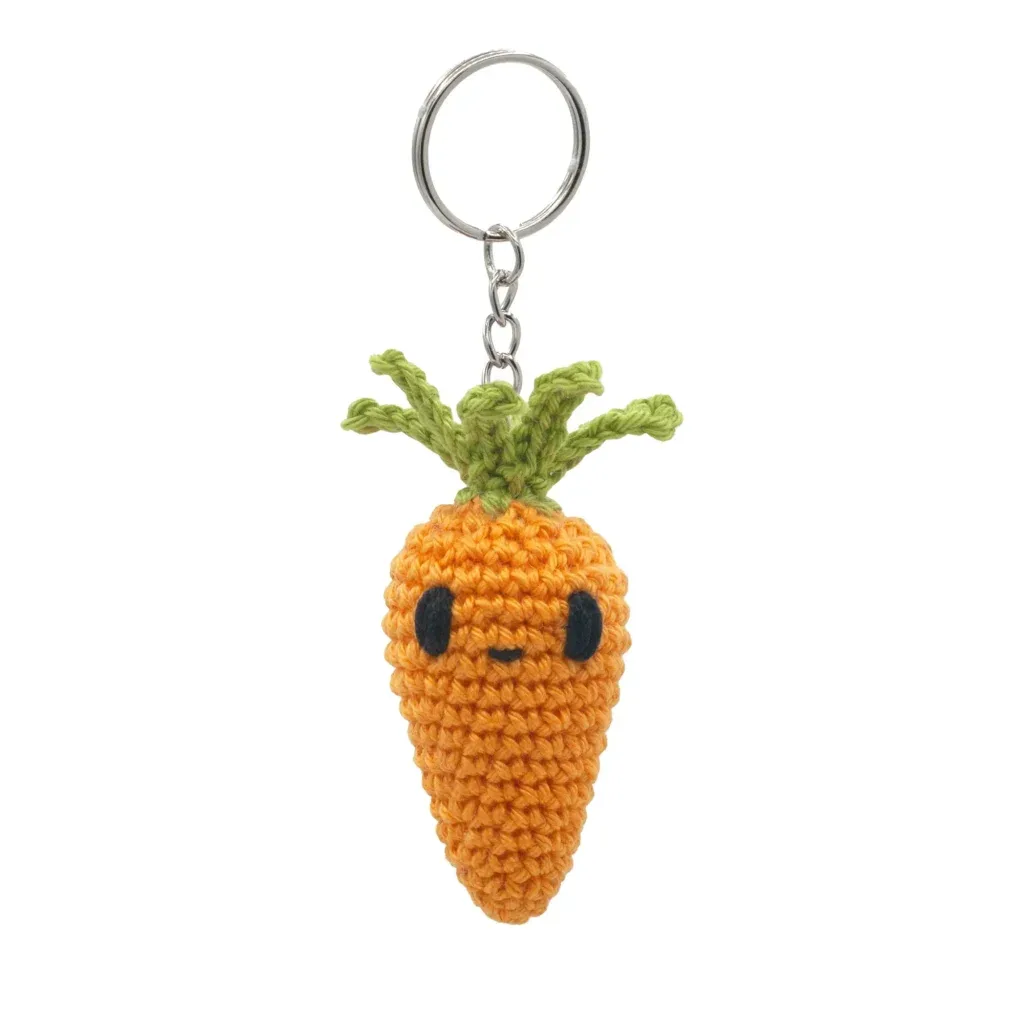 Crochet Your Own No Sew Carrot Amigurumi Keychain
